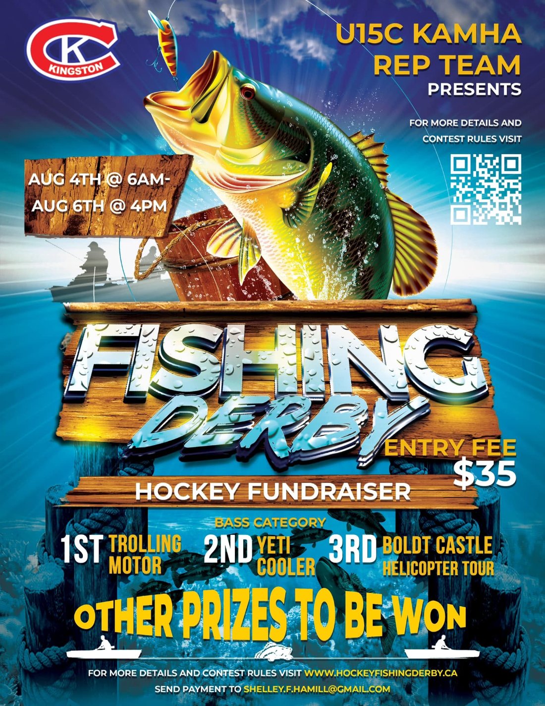 U15C KAMHA Fishing Derby fundraiser poster