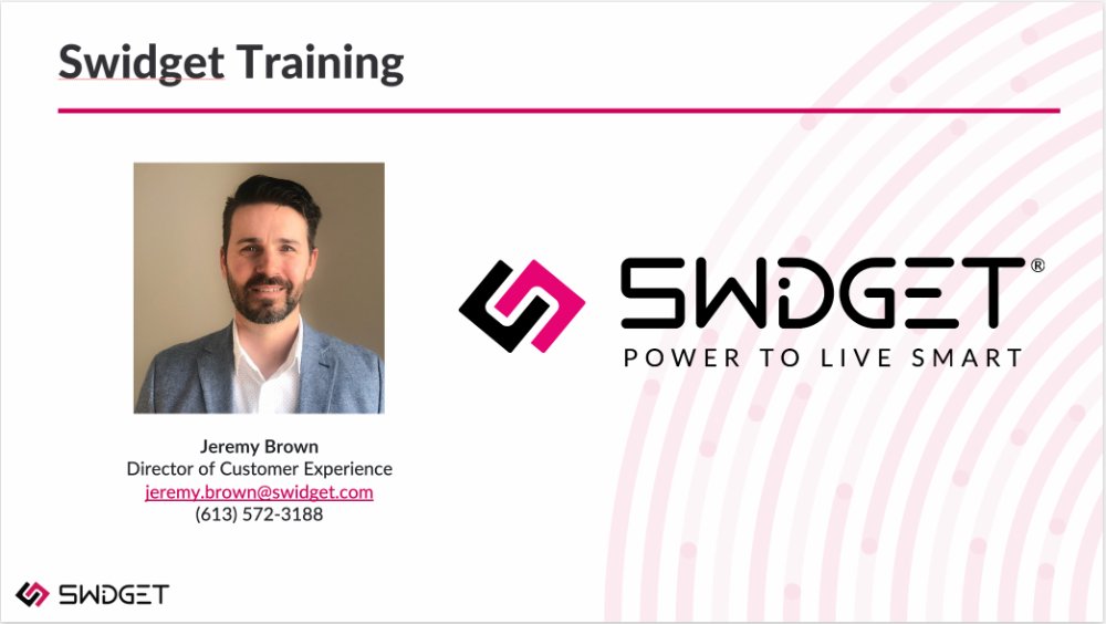 Swidget training slide