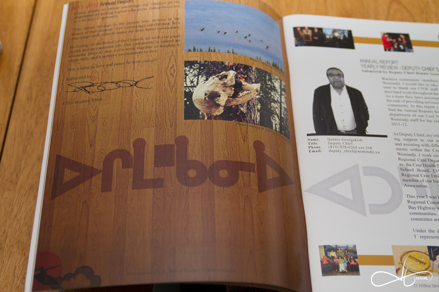 Annual report editorial spread