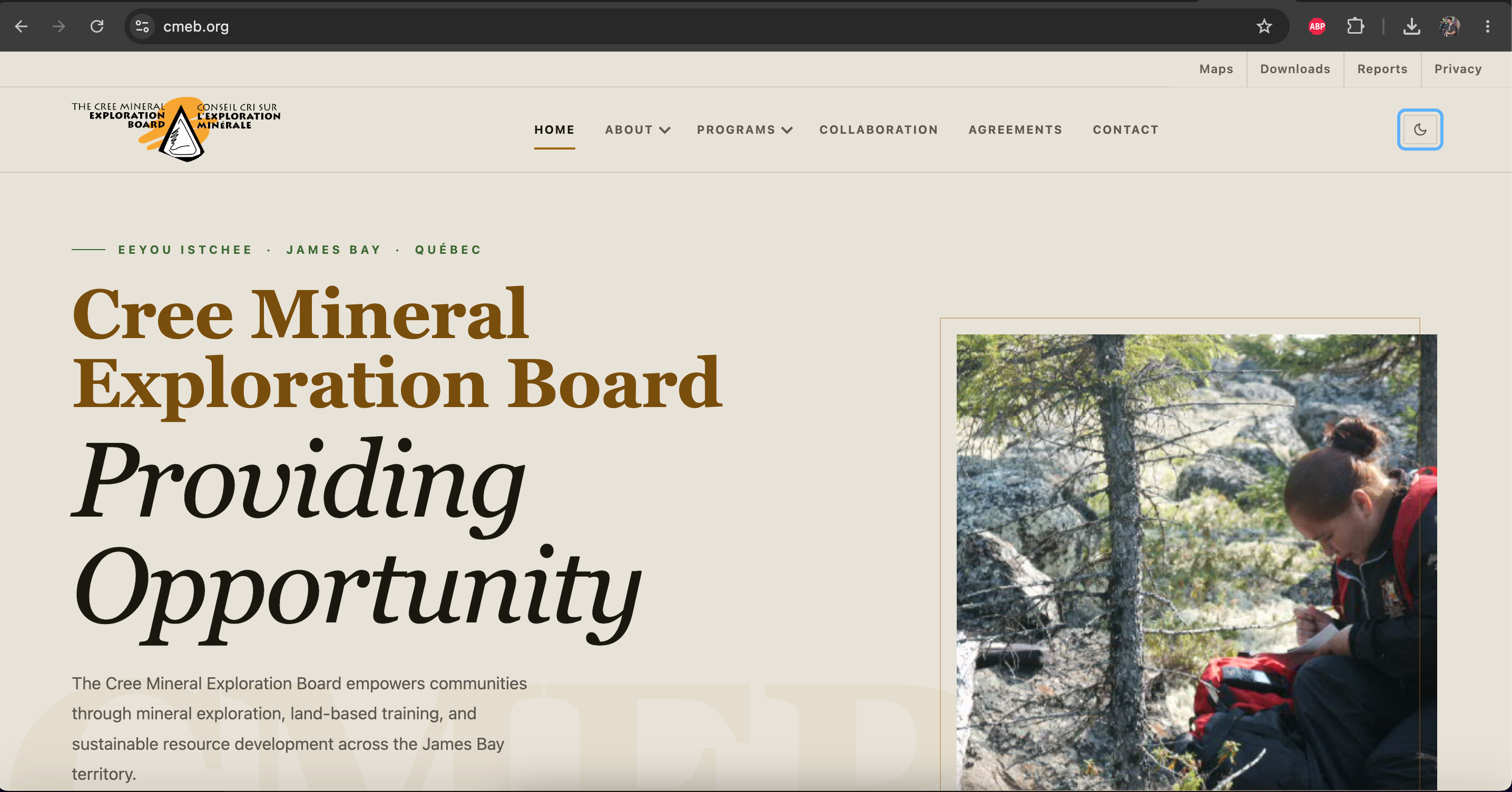 Cree Mineral Exploration Board website